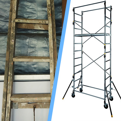 Családi ház homlokzatának felújítása állványról