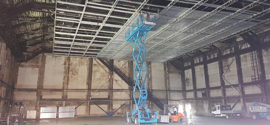 Korda filmstúdió kiégett csarnoka